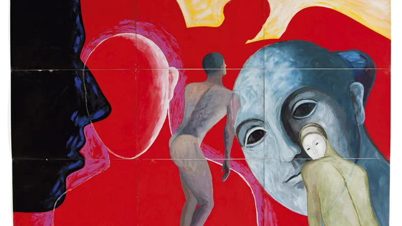 Fotografija: Metka Krašovec: Angel, 1982, akril na papirju FOTO: arhiv Obalnih galerij Piran