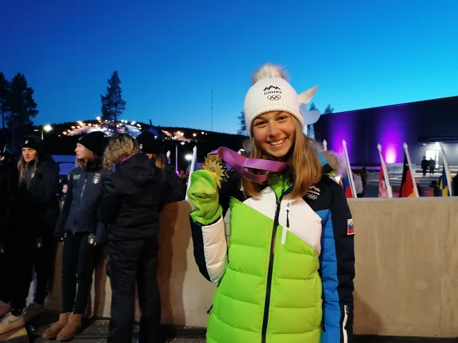 Lena Repinc je veliki up slovenskega biatlona, nazadnje se je okitila z zlato medaljo na desetkilometrski preizkušnji na Olimpijskem festivalu evropske mladine na Finskem. FOTO: OKS