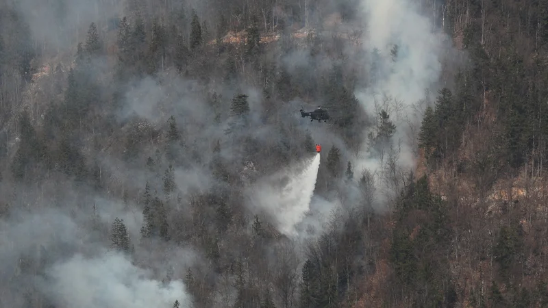 Fotografija: Območje bodo gasilci še spremljali, zato tudi za prihodnje dni velja opozorilo, naj se ljudje zaradi varnosti izogibajo širšemu območju požara. FOTO: Dejan Javornik/Slovenske novice