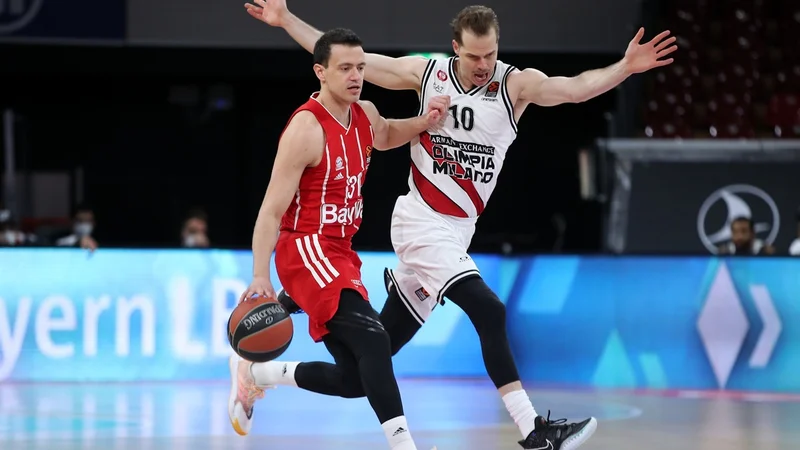 Fotografija: Bayernov branilec Žan Mark Šiško bo edini slovenski košarkar, ki se bo v evroligi potegoval za zaključni turinir štirih najboljših v Beogradu. FOTO: Euroleague.net