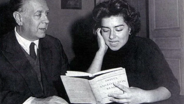 Fotografija: Z Borgesom sta se spoznala, ko je imela 17 let, v prvem letniku študija na fakulteti, kjer je predaval angleško literaturo. FOTO: Adolfo Bioy Casares