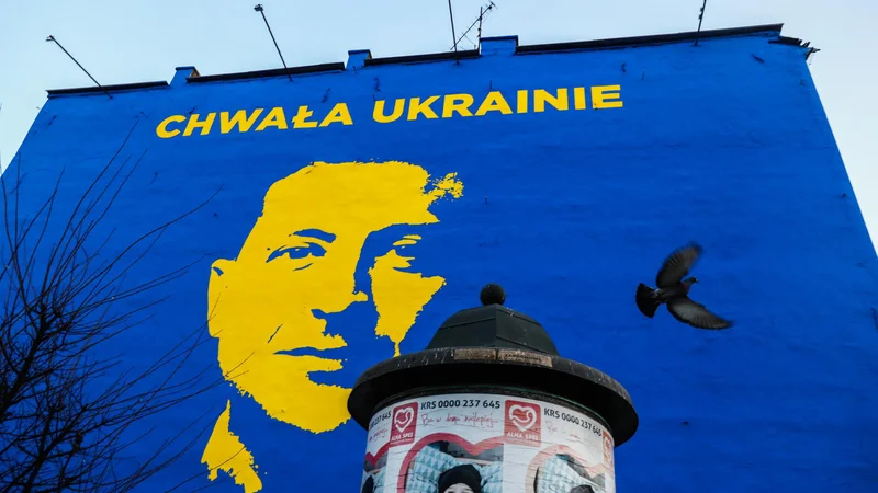 Fotografija: Slava Ukrajini odmeva po vsem svetu.
Foto Reuters