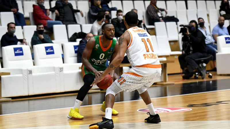 Fotografija: Jacob Pullen je deloval najbolj lahkotno v stožki zasedbi. FOTO: Cedevita Olimpija
