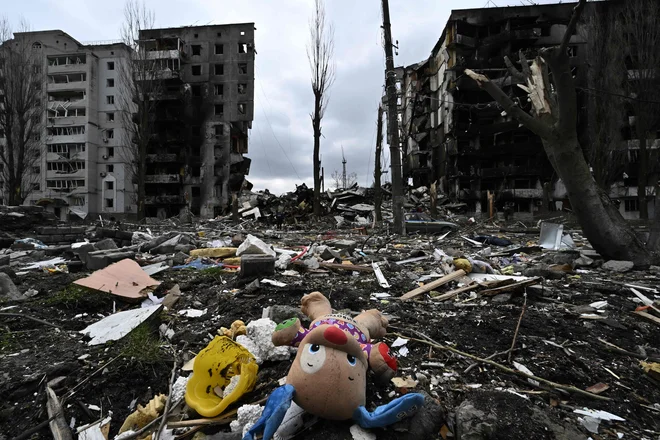 Kraj Borodjanka severovzhodno od Kijeva. FOTO: Genya Savilov/AFP
