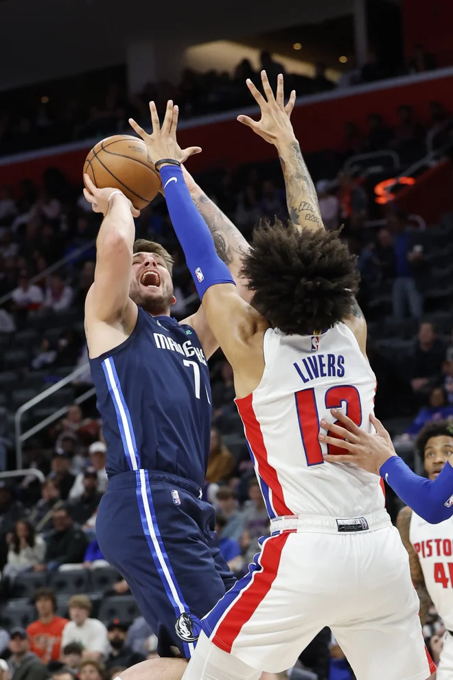 Luka Dončić ni bil najbolj natančen iz igre. FOTO: Rick Osentoski/ USA Today Sports
