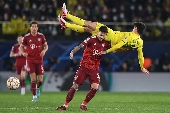 Villarreal je letel po igrišču proti Bayernu. FOTO: Christof Stache/ AFP
