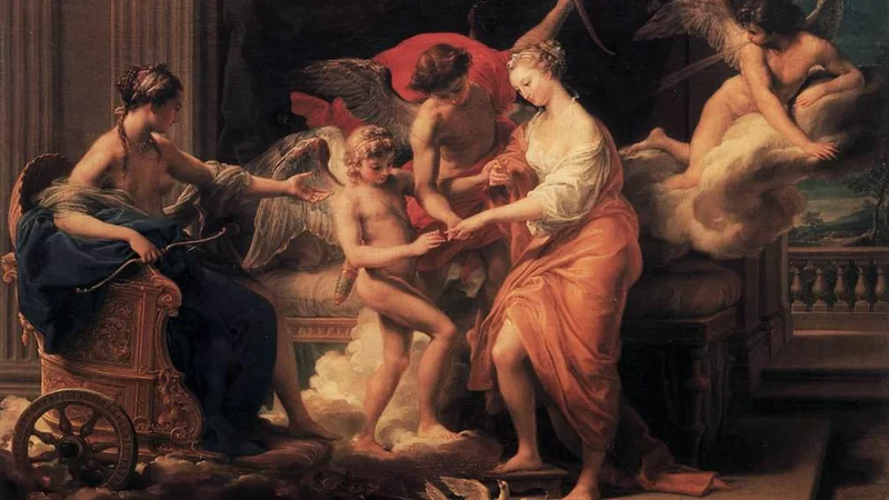 Fotografija: Pompeo Batoni: Poroka Kupida in Psihe, druga polovica 18. stoletja FOTO: Državni muzeji Berlina, Galerija slik, Berlin