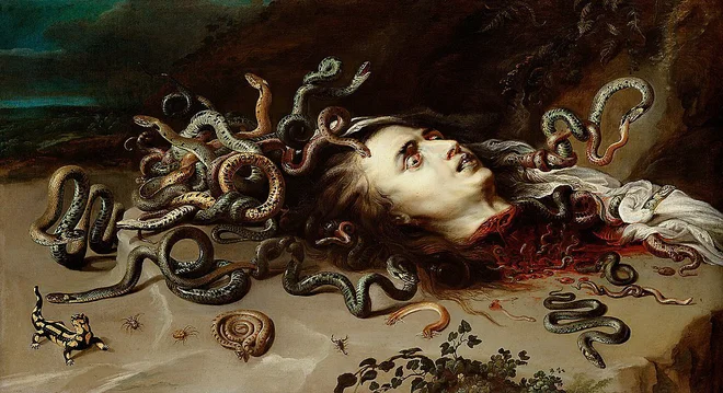 Peter Paul Rubens: Glava Meduze, okoli leta 1617/1618 FOTO: Umetnostnozgodovinski muzej, Dunaj
