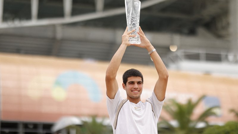Fotografija: Da je pred mladim Špancem svetla prihodnost, meni tudi njegov vzornik Nadal. FOTO: Geoff Burke/Usa Today Sports
