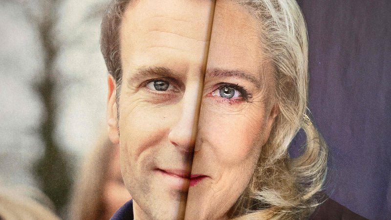 Fotografija: Emmanuelu Macronu in Marine Le Pen ankete kažejo najbolje. FOTO: Nicolas Tucat/AFP
