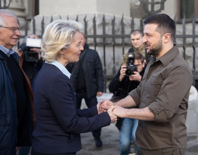 Zelenski se je srečal z Ursulo von der Leyen FOTO: Ukrainian Presidential Press Service/Reuters
