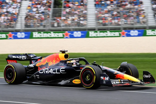 Max Verstappen med vožnjo. FOTO: William West/AFP
