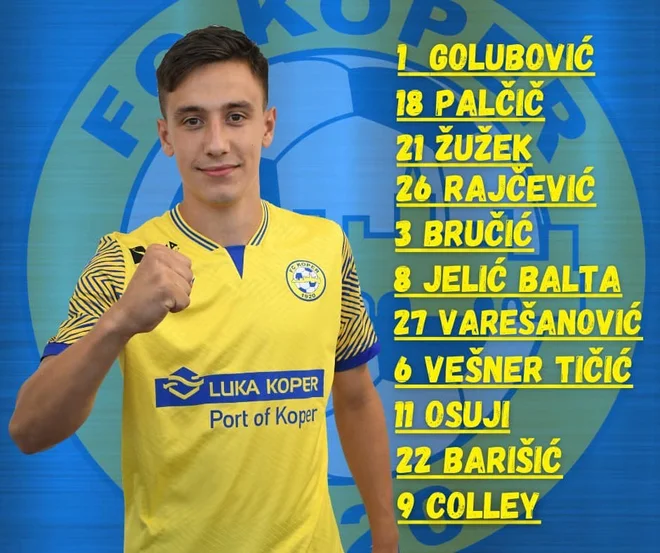 Luka Vešner Tičić si želi le še šampionske gole. Foto FC Koper/Facebook
