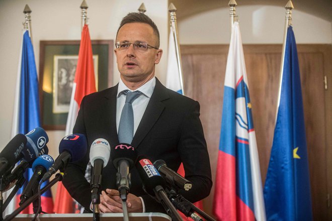 Madžarski zunanji minister Peter Szijjarto. FOTO: Michal Cizek/Afp
