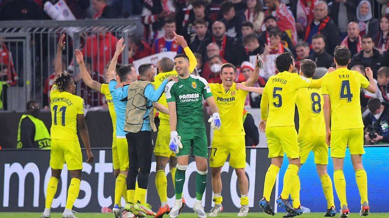 Fotografija: Villarreal je z uvrstitvijo v polfinale pripravil največjo senzacijo sezone v ligi prvakov. FOTO: Jose Jordan/AFP
