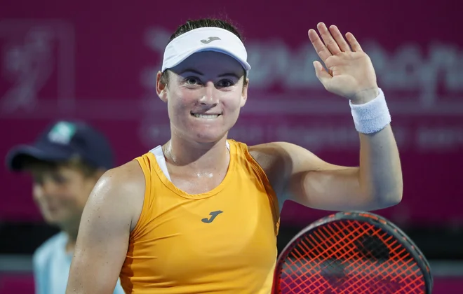 Tamara Zidanšek je imela včeraj veliko razlogov za dobro voljo. FOTO:&nbsp;Matej Družnik/Delo
