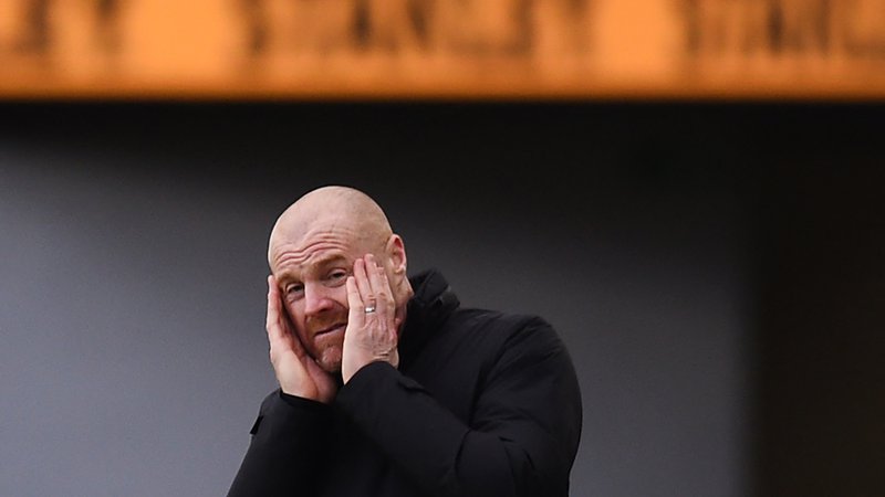 Fotografija: Sean Dyche je bil zaradi Burnleyjevega krčevitega boja za obstanek v premier league vso sezono v stresu. FOTO: Oli Scarff/AFP
