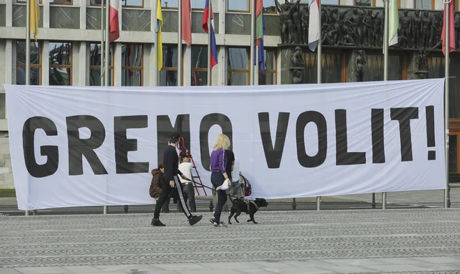 Prihodnji petek bo še zadnji protest pred volitvami, precej koncertno obarvan. FOTO: Jože Suhadolnik/Delo
