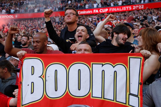 Bum! Liverpool je v polfinalu angleškega pokala razbil Manchester City. FOTO: Adrian Dennis/AFP
