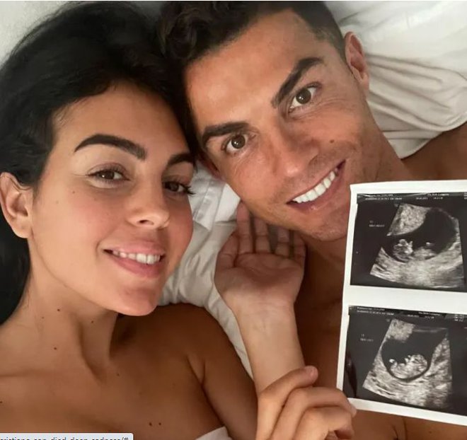 Ronaldo in Georgina sta novico, da pričakujeta dvojčka, sporočila oktobra lani. FOTO: instagram
