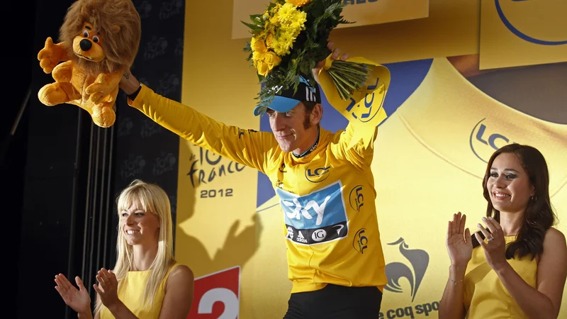 Fotografija: Bradley Wiggins je leta 2012 kot prvi Britanec zmagal najslavnejšo tritedensko dirko po Fanciji. FOTO: Bogdan Cristel/Reuters