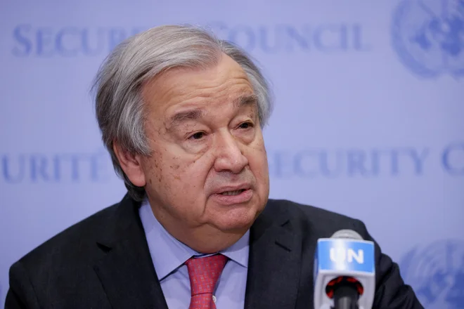 Generalni sekretar ZN Antonio Guterres. FOTO: Foto Andrew Kelly/ Reuters
