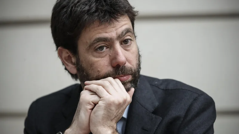 Fotografija: Andrea Agnelli, predsednik nogometnega kluba Juventus, med obiskom Ljubljane leta 2018. FOTO: Uroš Hočevar/Delo