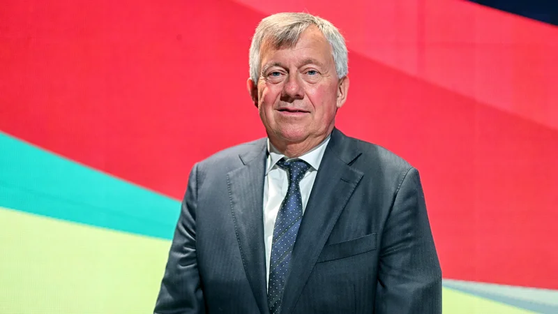 Fotografija: Michael Wiederer je od leta 2016 predsednik EHF, lani je dobil nov štiriletni mandat. FOTO: Blaž Samec