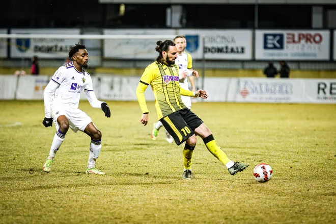 Tomislav Mrkonjić je dosegel prvi zadetek za Radomljane v Sežani. FOTO: Tomaž Strgar/NK Radomlje
