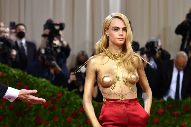 Britanska manekenka Cara Delevingne. FOTO: Angela Weiss/AFP
