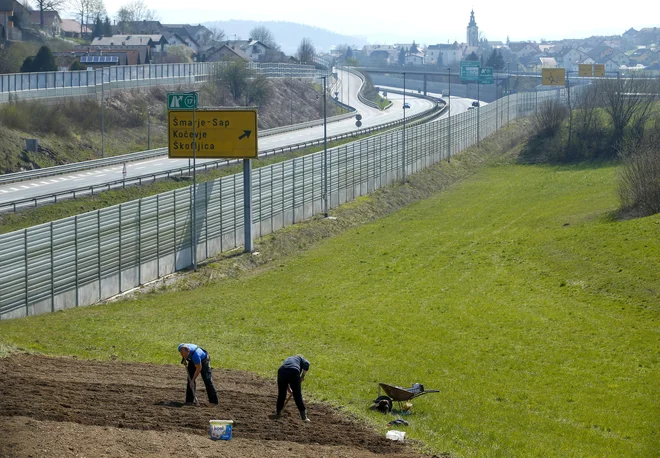 Ceste in posebej kolesarske steze gradimo kar čez travnike in celo čez njive, in to celo z evropskimi sredstvi. Foto Matej Družnik/Delo

