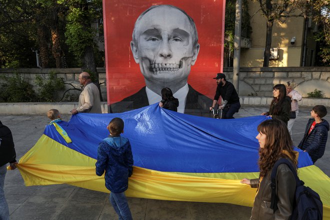Protest proti vojni v Ukrajini. FOTO: Reuters
