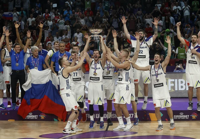 Finalna tekma med Slovenijo in Srbijo v Istanbulu. FOTO: Blaž Samec
