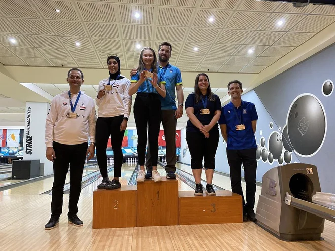 Alja Bergauer je močno opozorila nase v grški metropoli. FOTO: Bowling zveza Slovenije
