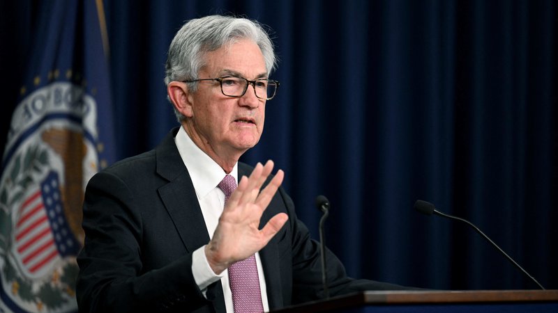 Fotografija: Predsednik ameriške centralne banke Jerome Powell signalizira, da lahko obrestne mere še zrastejo.

FOTO: Jim Watson/AFP

