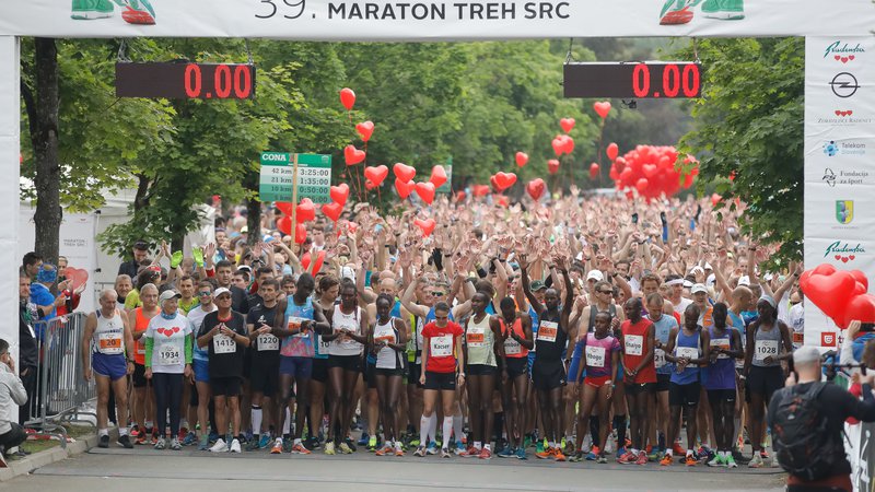 Fotografija: Jubilejnega Maratona treh src se bodo že tradicionalno udeležili številni profesionalni atleti, ki se bodo letos lahko pomerili na državnem prvenstvu na 42 km. FOTO: Mediaspeed 

