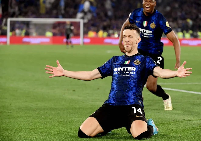 Ivan Perišić je bil junak tekme v Rimu. FOTO: Filippo Monteforte/AFP
