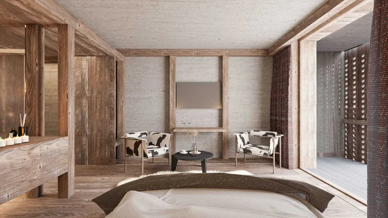 Fotografija: Treba je bilo najti primerno ravnovesje tako med globalnimi hotelskimi trendi ter pričakovanjem gostov kot zadržanostjo, ki jo mora izražati objekt na koncu sveta, kakor Ukancu pravijo domačini. FOTO: Računalniški prikaz Ofis arhitekti