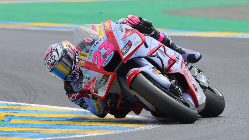Fotografija: Enea Bastianini je bil najhitrejši v Le Mansu. FOTO: Pascal Rossignol/Reuters