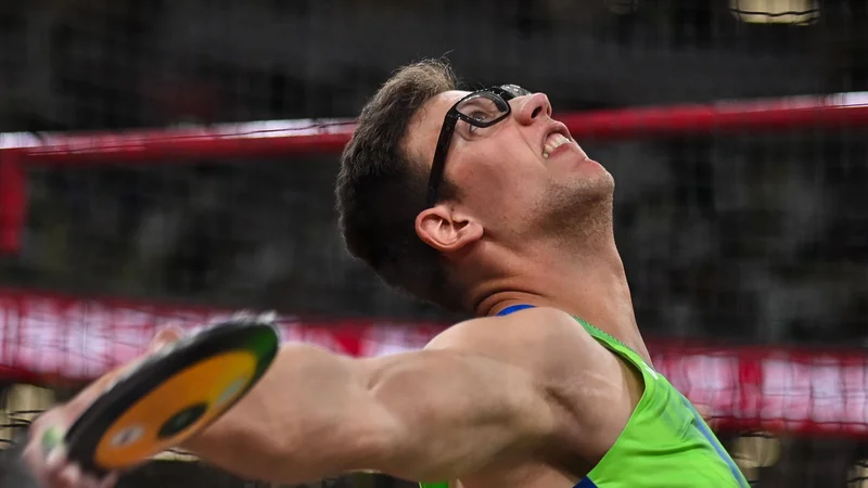 Fotografija: Kristjan Čeh med nastopom na lanskih olimpijskih igrah v Tokiu. FOTO: Andrej Isaković/AFP