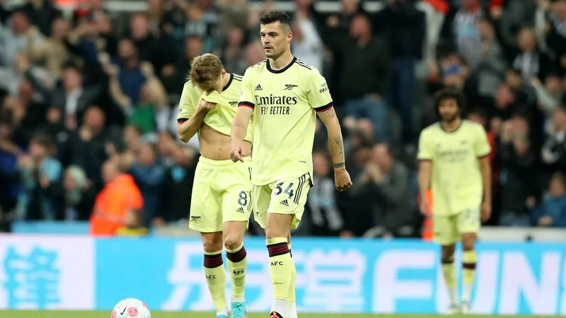 Fotografija: Na St. James Parku v Newcastlu je Arsenal najbrž utrpel usoden poraz v bitki za ligo prvakov. FOTO: Scott Heppell/Reuters
