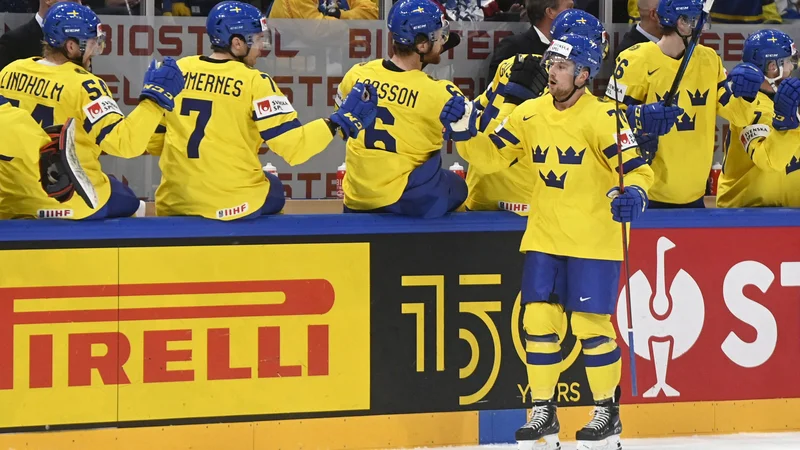 Fotografija: Švedi so vselej v vrhu svetovnega hokeja. FOTO: Vesa Moilanen/AFP