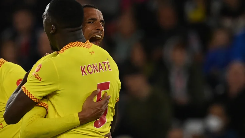 Joel Matip proslavlja po zadetku, ki je Liverpoolu na južni obali prinesel vse tri točke. FOTO: Glyn Kirk/AFP
