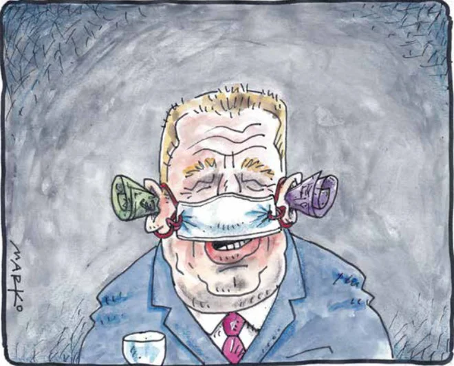 Reševalec življenj. KARIKATURA: Marko Kočevar
