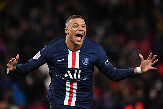 Kylian Mbappé je navdušil navijače PSG. FOTO: Franck Fife/AFP
