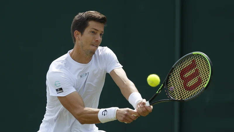 Fotografija: Aljaž Bedene je odlično začel v Roland-Garrosu. FOTO: Paul Childs/Reuters
