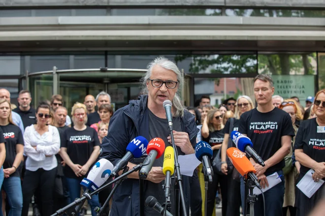 Marcel Štefančič ml. je opozoril na neprofesionalnost vodstva televizije. FOTO: Voranc Vogel/Delo
