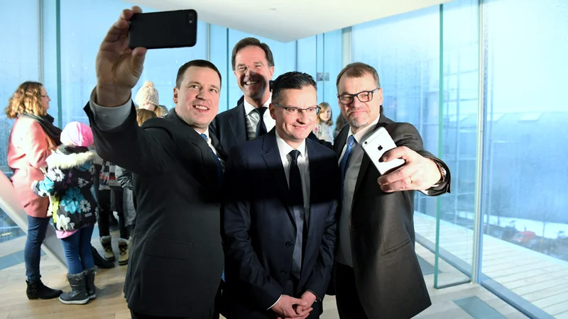 Fotografija: Nekdanji premier Marjan Šarec je bil dobro sprejet v krogu evropskih liberalcev. FOTO: Jussi Nukari/Lehtikuva/AFP