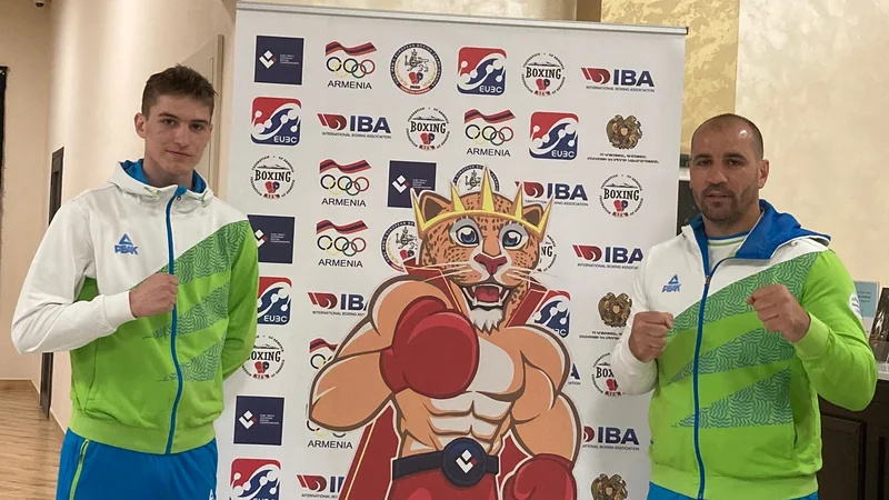 Fotografija: Slovenske barve bo na evropskem prvenstvu v Erevanu pod vodstvom očeta in trenerja Vlatka Nikolova branil le nadarjeni Nik Nikolov Veber (na fotografiji levo). FOTO: BZS