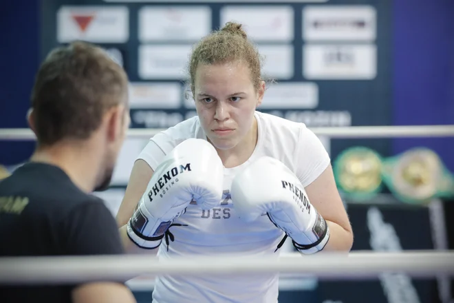 Ema Kozin je na zadnjih treningih zapustila zelo dober vtis. FOTO: Uroš Hočevar/Delo
